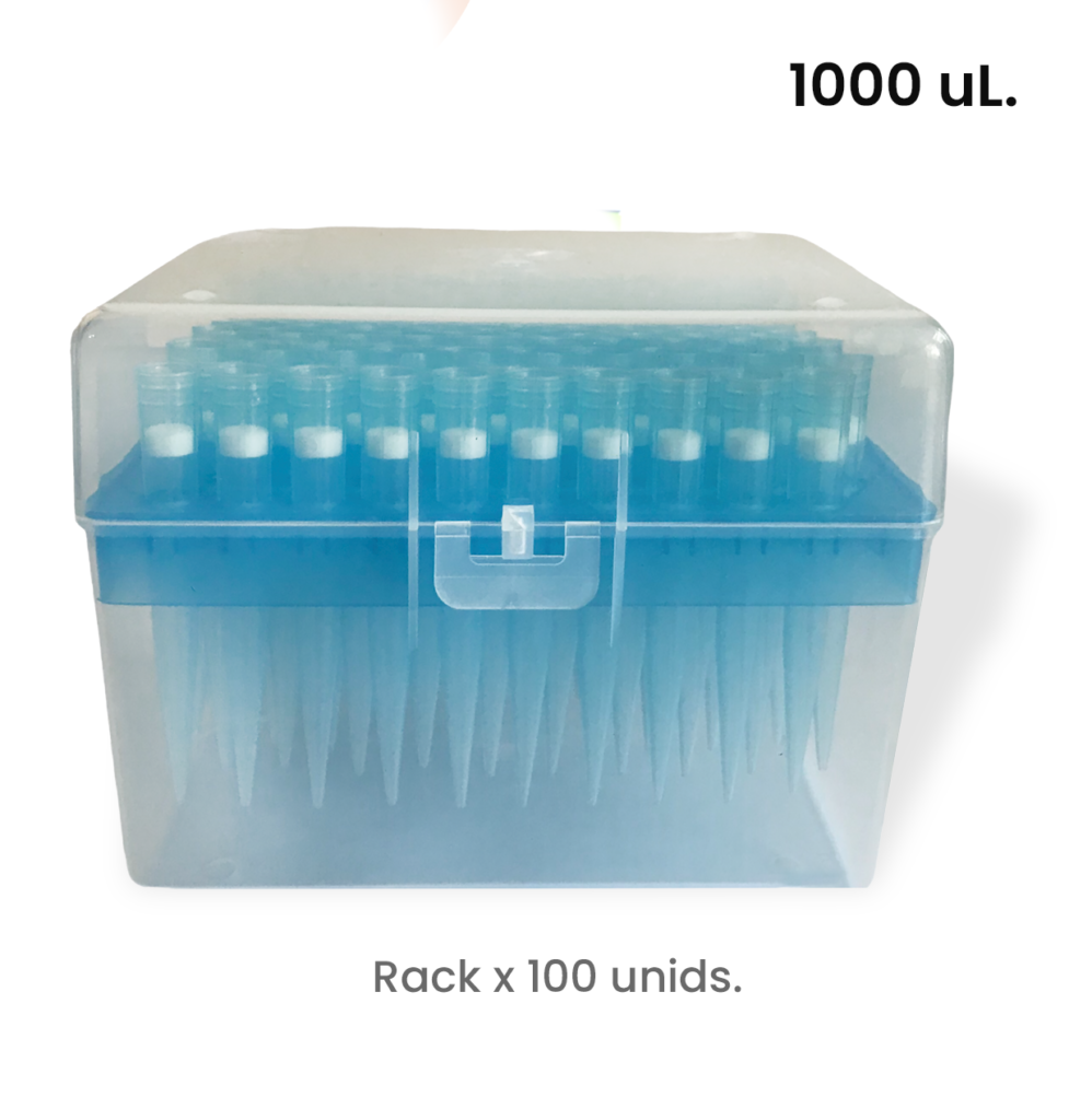 Tip con Filtro en RACK 1000 uL – TecniGen Import